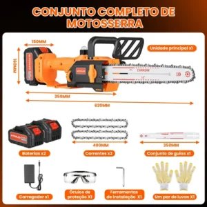 Motosserra Elétrica Brushless 12 Polegadas C/2 Baterias 48v - Imagem 2