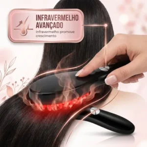 Escova Massageadora Capilar Led 4 Em 1 Terapêutica Cabelo - Imagem 5