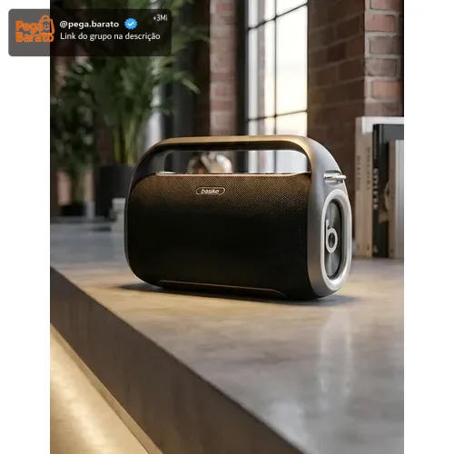 Caixa De Som Boombox 200w Com Auxiliar Usb Potente Estéreo