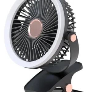 Ventilador Portátil Recarregável 2400mah 5 Velocidades Led Cor Preto - Imagem 8