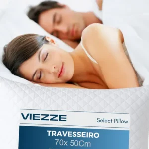 Kit 2 Travesseiros Luxo Matelado Fibra Antialérgica 70x50cm Branco - Imagem 5