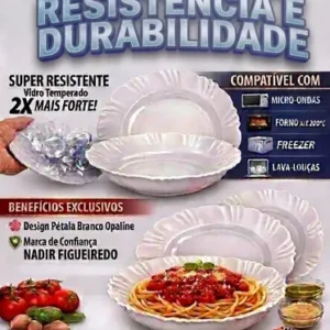 Kit 6 Pratos Fundos Duralex Pétala Opaline | Nadir Figueredo - Imagem 2
