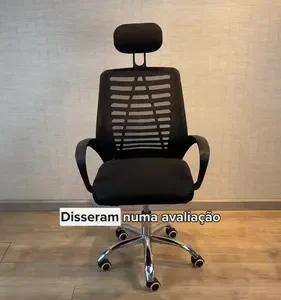 Cadeira de escritório Oficial Webshop Mesh Diretor ergonômica preta com estofado de malha - Imagem 2