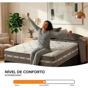Cama Box Solteiro + Colchão Molas Ensacadas Zidi Miami 88cm - Imagem 6