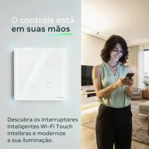 Interruptor Touch Wi-fi 4 Teclas Eiw 1004 Intelbras Branco - Imagem 9