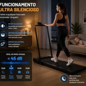 Esteira Elétrica Portátil Fitness Até 100kg 8km/h Silenciosa - Imagem 10