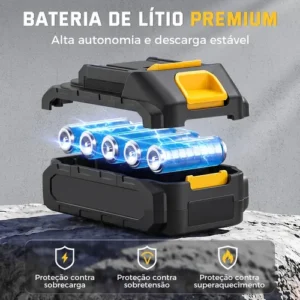 Esmerilhadeira Elétrica Angular Lixadeira 48v Mohor 2bateria - Imagem 10