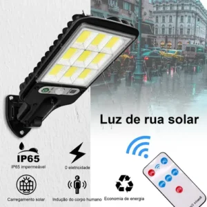 Luz Led Luminaria Solar Sensor Presença Forte Poste Pared - Imagem 4