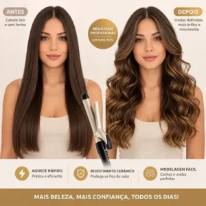 Modelador De Cachos 25mm Babyliss Cerâmica Bivolt Prof - Imagem 6