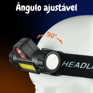 Kit com 2 Lanternas de Cabeça LED Recarregável USB para Camping e Pesca - Imagem 5