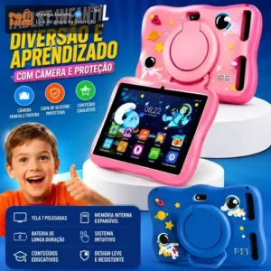 Tablet Infantil Kids Para Criança Com Youtube E Play Cor Ros - Imagem 1
