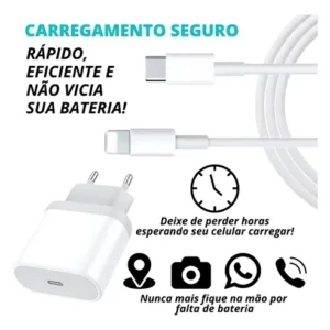 Carregador Fonte Rapido Para Iphone 11 12 13 14 Pro Max 20w - Imagem 7