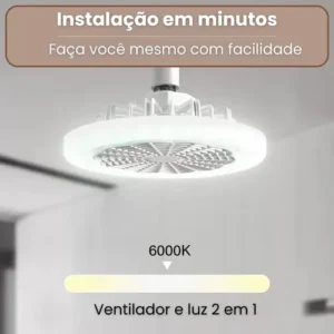 Ventilador de Teto LED com Controle Remoto 30W Bivolt Luz Branco-frio - Imagem 5
