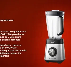 Liquidificador RI2244 Série 5000 Com Jarra Inquebrável Inox 1400W Capacidade Útil 2L Philips Walita - Imagem 9