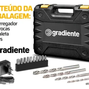 Furadeira Parafusadeira Sem Fio A Bateria Gpb12vd 12v 3/8 10mm Com Maleta E Acessórios Gradiente - Imagem 8