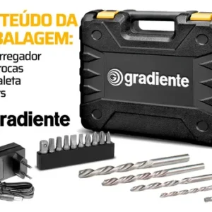 Furadeira Parafusadeira Sem Fio A Bateria Gpb12vd 12v 3/8 10mm Com Maleta E Acessórios Gradiente - Imagem 8