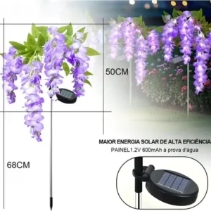 Kit 2 Luz Solar Led Toque Real Cerejeira Artificial Jardim - Imagem 7