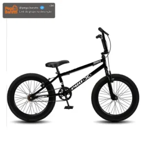 Bicicleta BMX Pro-X Série 1 Aro 20 Quadro Aço Carbono Preto/Branco - Imagem 1