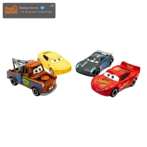 Kit 4 Carrinhos Metal Relâmpago Mcqueen Brinquedo Infantil - Imagem 1