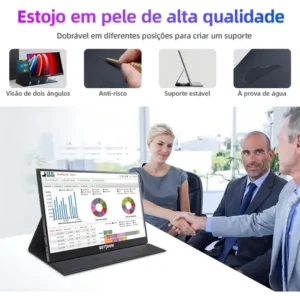 Monitor Portátil Gamer Bettdow 15.6'' Full HD 60Hz IPS Compatível 4K Preto - Imagem 5
