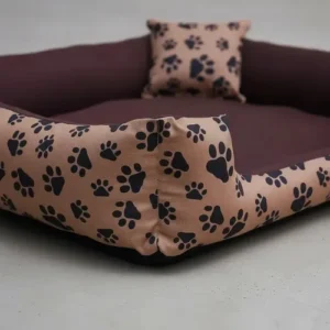 Cama Pet Grande Marrom 70x70cm com Zíper e Almofada Gv Enxovais - Imagem 4