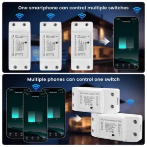 Forestory Interruptor Inteligente Wifi Relé Wi-fi Automação Residencial Alexa Google 16a Alexa Tuya Smart Life Google Assistant Automação Residencial Relé Wi-fi Branco 100-240v - Imagem 12
