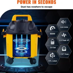 Aspirador De Pó E Água De Potência Soprador 3 Em 1 1400w 10l - Imagem 5