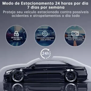 Câmera Veicular Olafvi S90 2 Channel 2.5k+1080p Com 32gb Sd Com Wifi 5g Com G-sensor App Visão Noturna Monitor De Estacionamento 24 Horas - Imagem 6