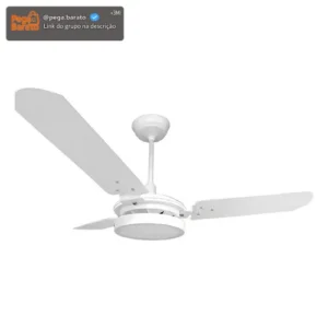 Ventilador de Teto Ventex Valen LED 3 Pás 1.1m Branco Silencioso - Imagem 1