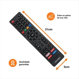 Kit 10 Controles Remotos para TV Philco Smart com Botões Netflix, YouTube e Prime Video - Imagem 5