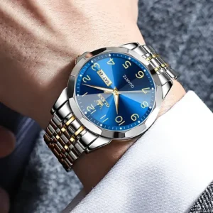 Relógio Masculino Original Olevs 9970 Aço Luminoso Clássico - Imagem 4