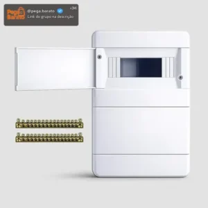 Quadro De Distribuição Com Barramento 16 disjuntor 63a Din Embutir - Imagem 1