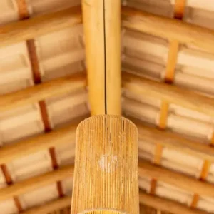 Lustre Pendente Para Teto Luminária Rustica Redonda 15x25 - Imagem 6