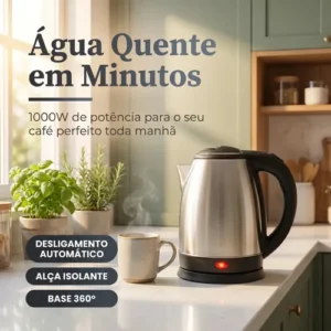 Chaleira Elétrica Inox 1,8 Litros com Desligamento Automático e Base Giratória - Imagem 4