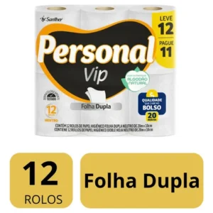 Papel Higiênico Personal Vip Folha Dupla Neutro Kit Com 12 Unidades Super Macio - Imagem 3