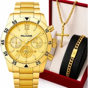 Relogio Masculino Presente Conjunto Corrente Especial Top - Imagem 2