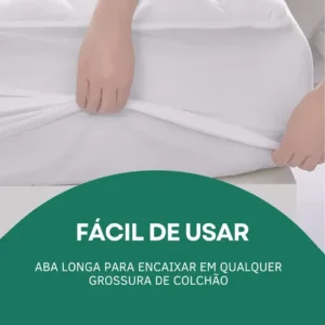 Protetor De Colchão Impermeável Casal Matelado Antialérgico Antiácaro Resistente A Líquidos Toque Macio Branco - Imagem 6