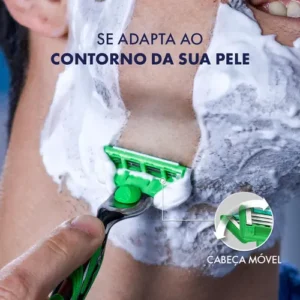 Carga Aparelho De Barbear Gillette Mach3 Sensitive Com Aloe - Imagem 7