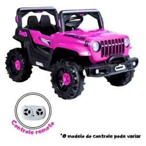 Jipe Infantil Elétrico 12v Carrinho Controle Remoto Música Brinq Kids - Imagem 8