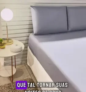 Kit Jogo Lençol Casal Elástico E Fronhas 3pçs 400 Fios Hotel - Imagem 9