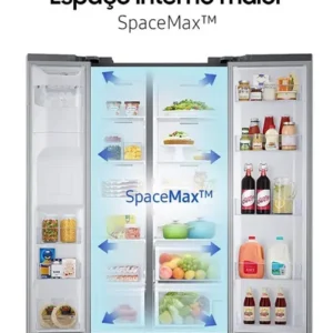 Geladeira Samsung Side By Side Rs60 628l Inox Look - Imagem 3