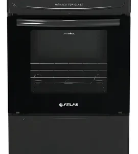 Fogão 4 Bocas Atlas Mônaco Top Glass com Mesa de Vidro e Acendimento Automático Preto Bivolt - Imagem 3