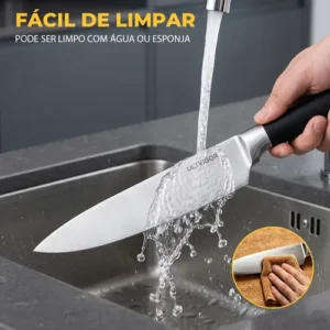 Conjunto De Facas Profissional Cozinha Premium Inox 5 Peças - Imagem 5