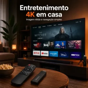 Tv Stick 4k Android Chromecast Smart Hdmi Wifi Ao Vivo Preto Padrão - Imagem 7
