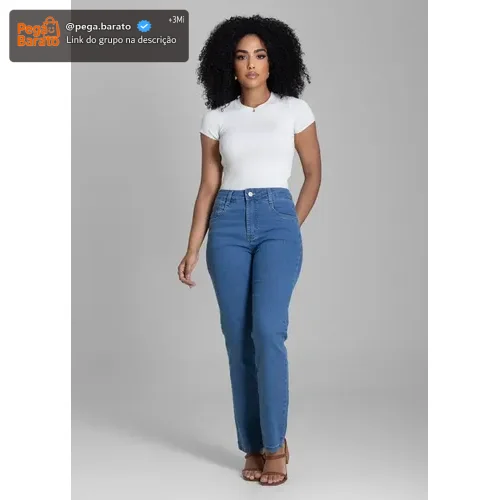 Jeans Sawary Feminina Calca Reta_283031