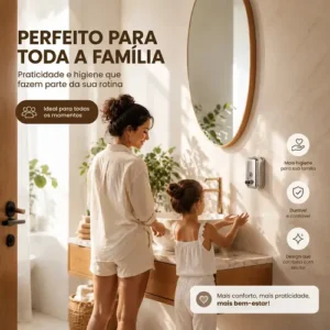 Saboneteira Liquida Inox304 500ml P/ Parede Porta Sabonete - Imagem 6