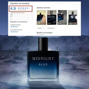 Perfume Masculino Midnight Blue 100 Ml Essencia Arabe - Imagem 5