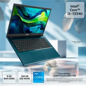 Notebook Acer Aspire Go 15 Core I5-1334u 256gb 8gb Ddr5 Azul-escuro - Imagem 6