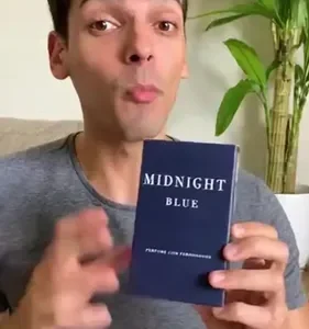 Perfume Masculino Midnight Blue 100 Ml Essencia Arabe - Imagem 14