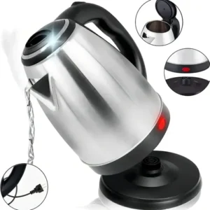 Chaleira Elétrica Inox 1,8L 1000W Aquecimento Rápido Automática - Imagem 3